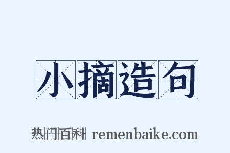 小摘造句是什么意思的图片